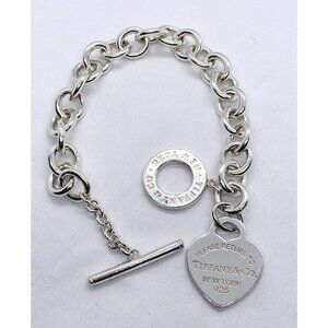Tiffany & Co Return To Tiffany & Co 8" Inches Toggle  Heart Bracelet